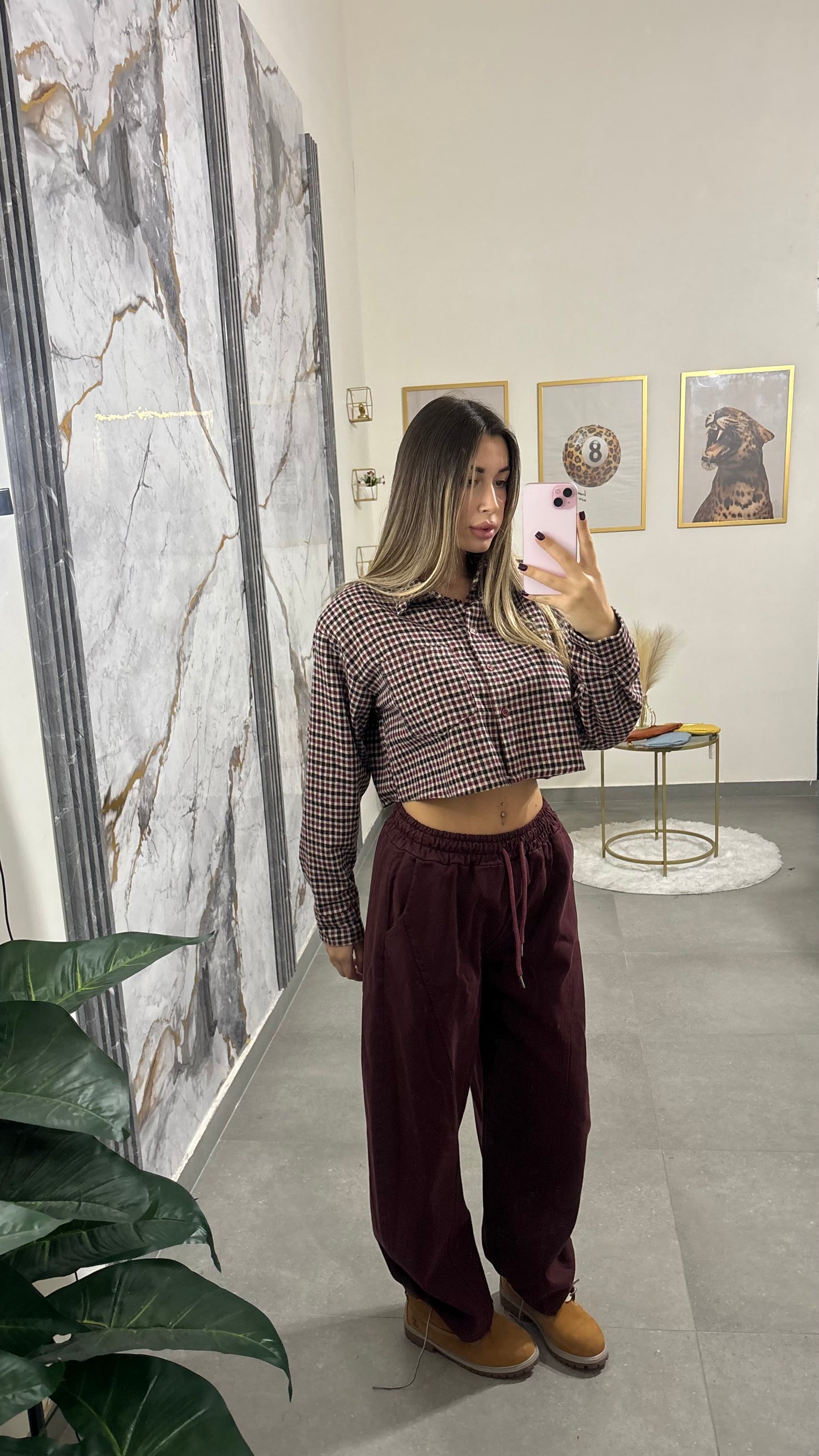 Pantalone ballon bordeaux