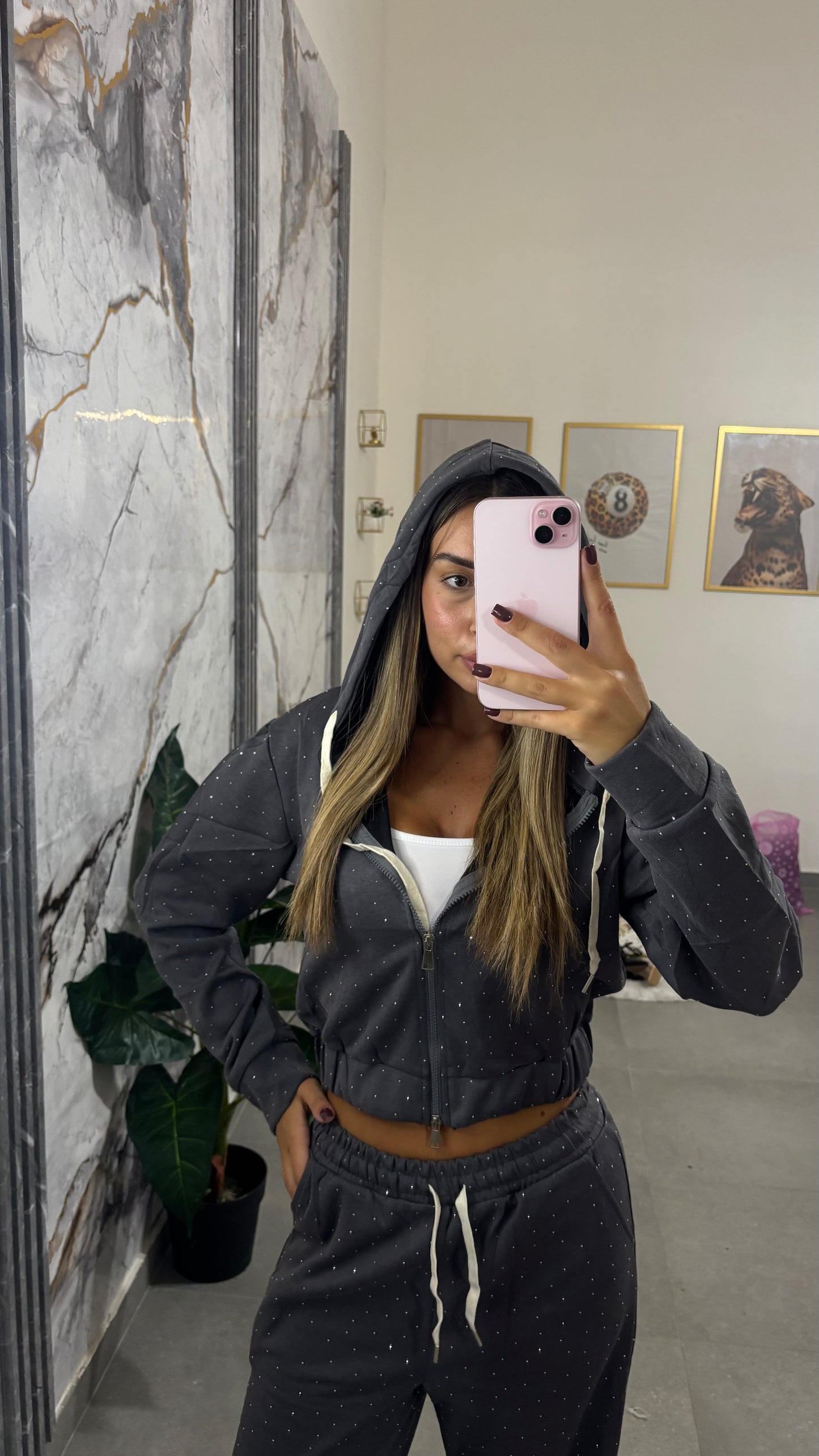 Tuta Shine grigio