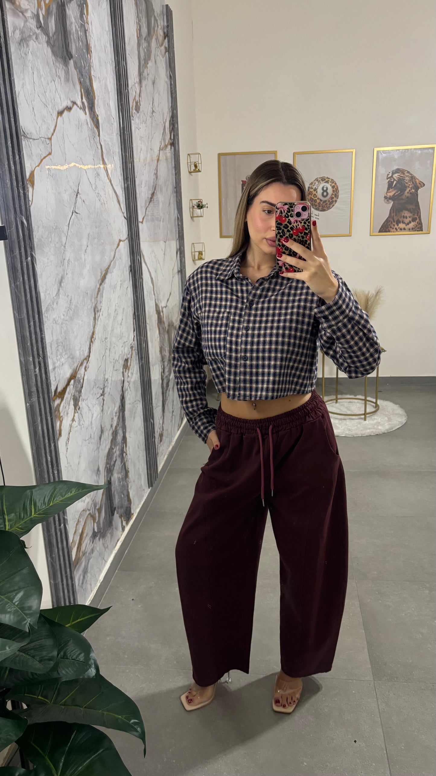 Pantalone ballon bordeaux