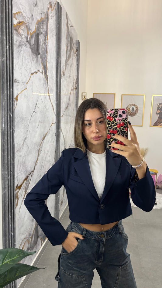 Blazer blu corto