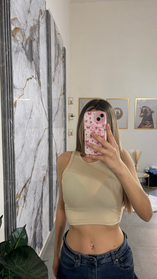 Top costine beige