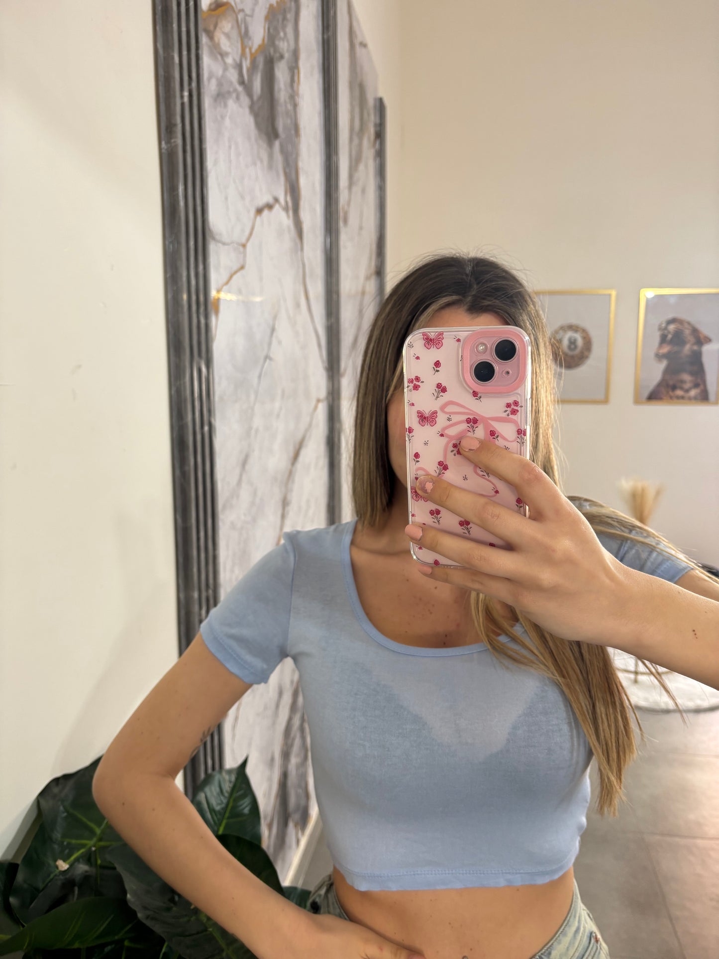 Shirt celeste polvere