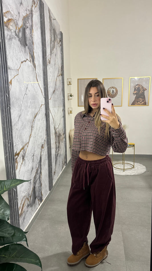 Pantalone ballon bordeaux