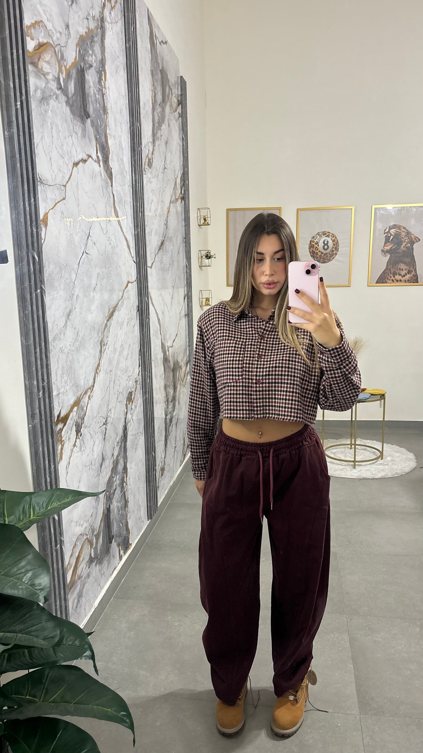 Pantalone ballon bordeaux