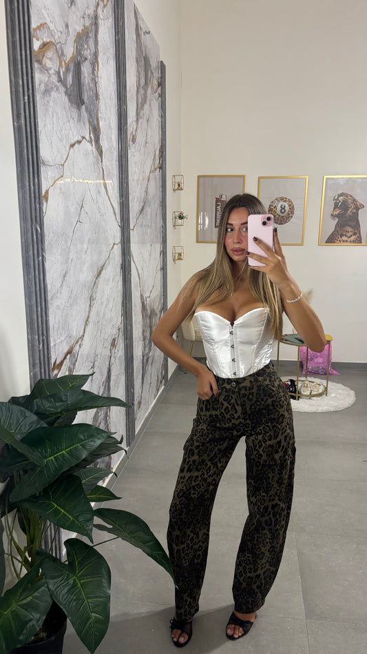 Jeans ballon animalier
