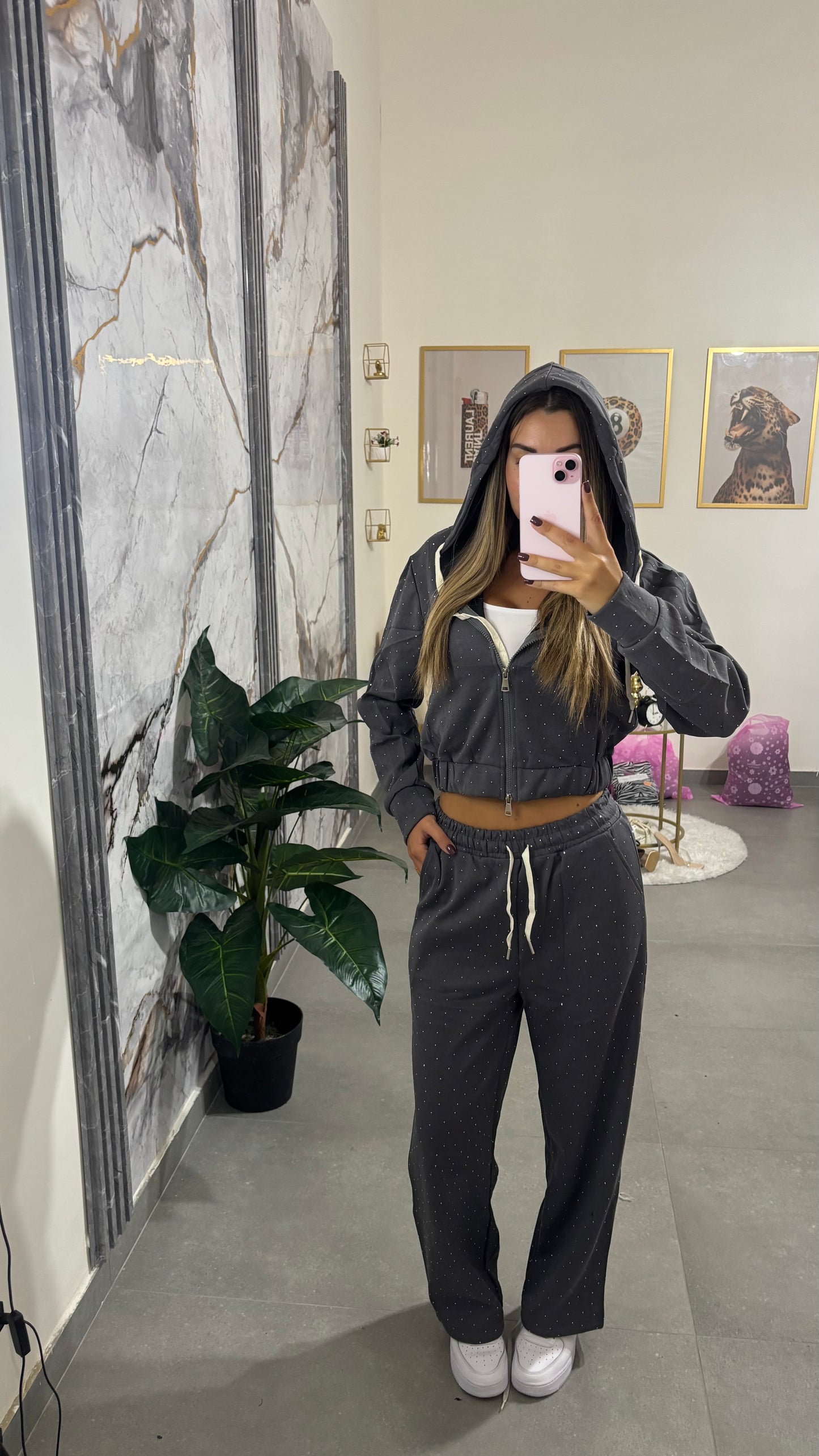 Tuta Shine grigio