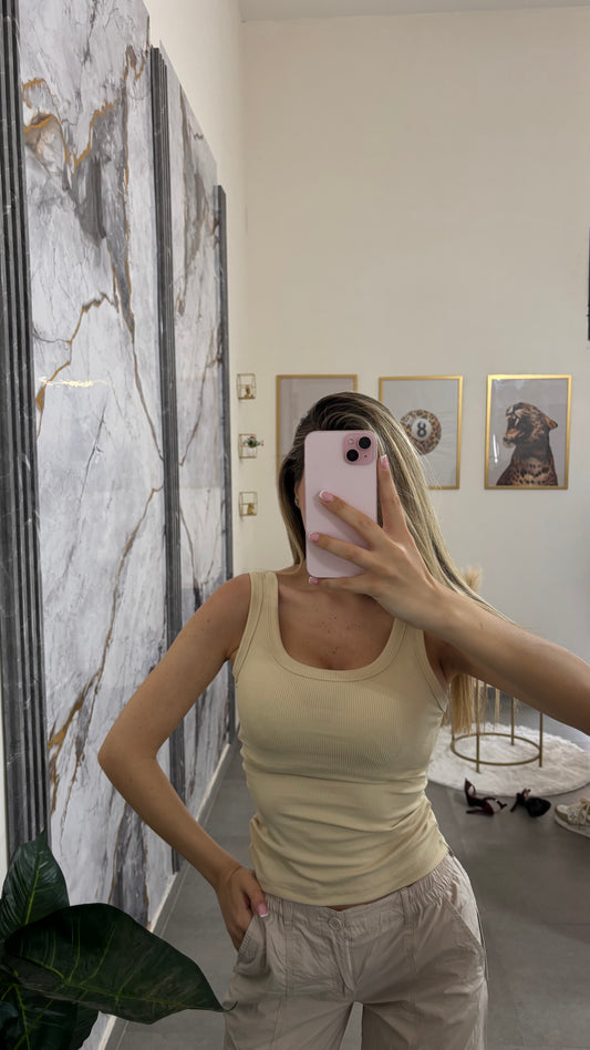 Canotta beige