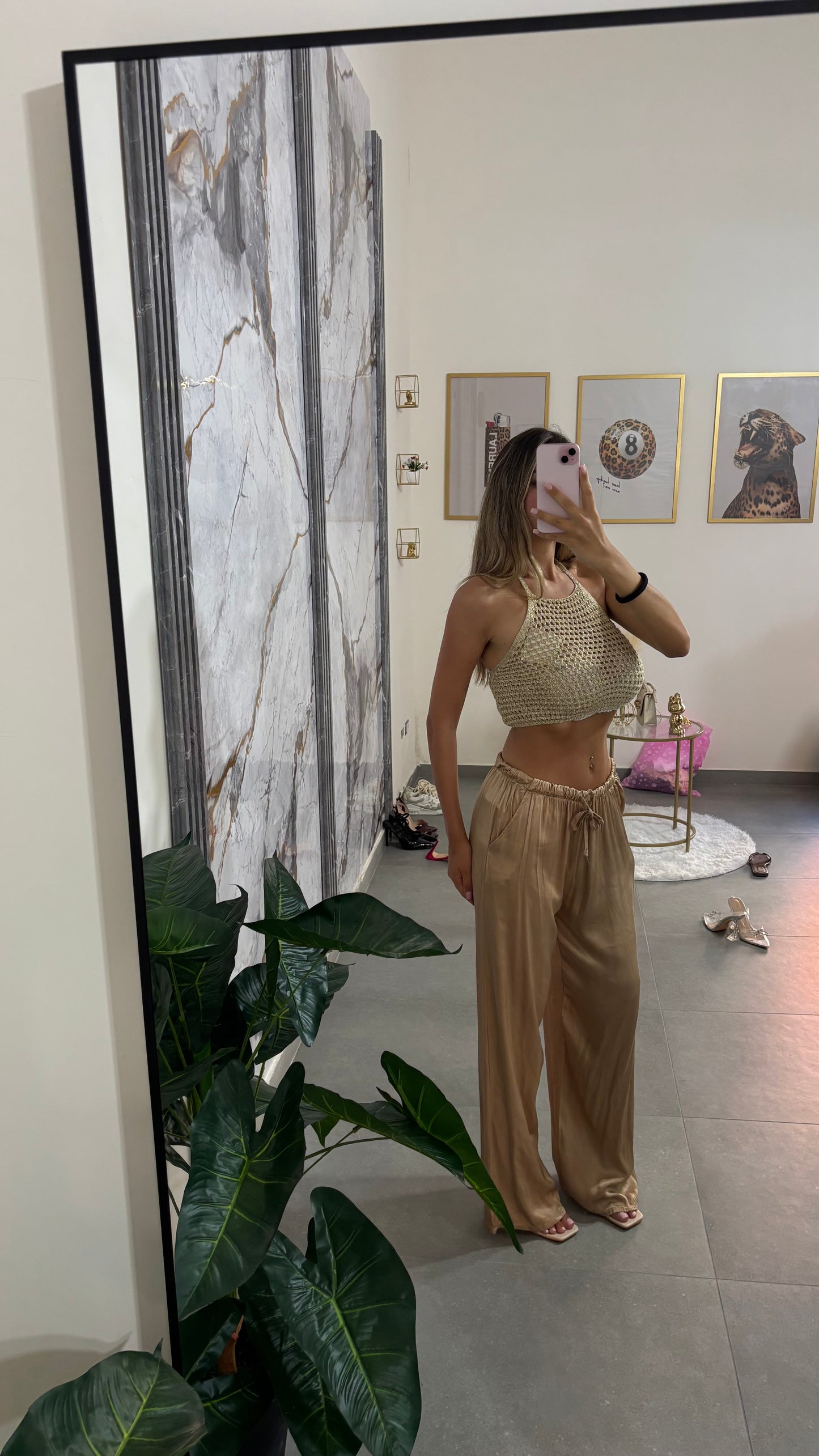 Pantalone satin