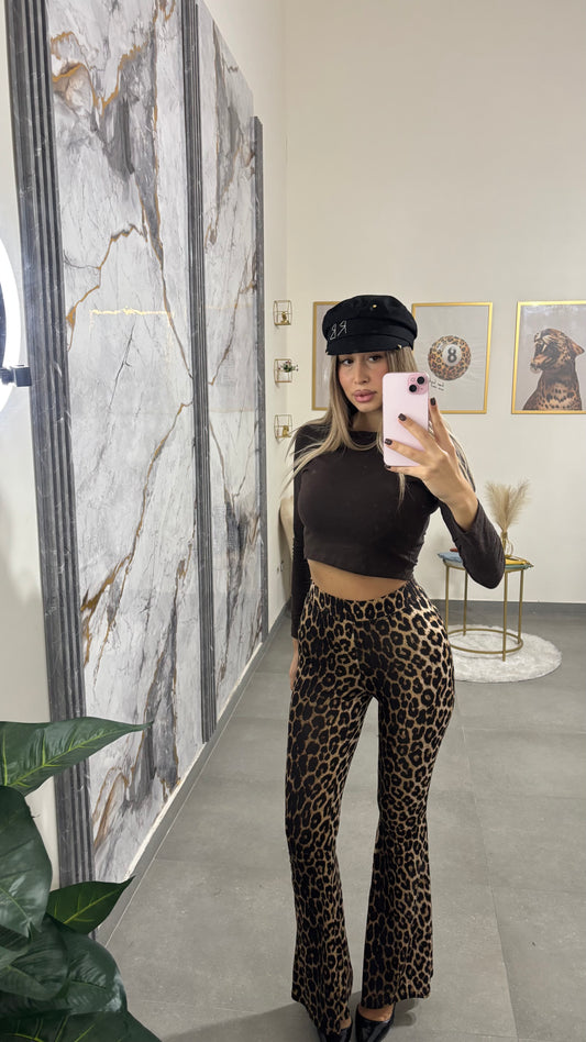 Leggins a zampa leopard