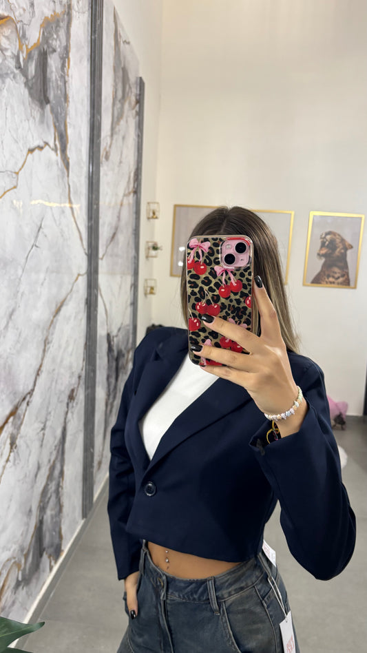 Blazer blu corto