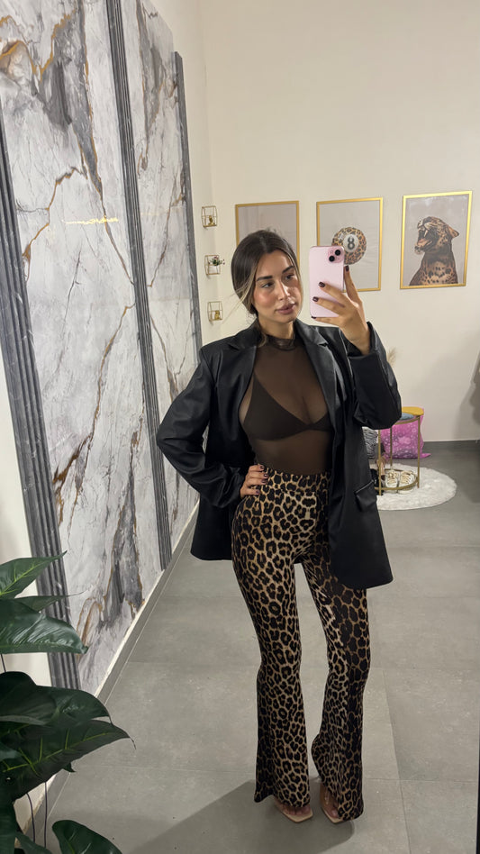 Leggins a zampa leopard