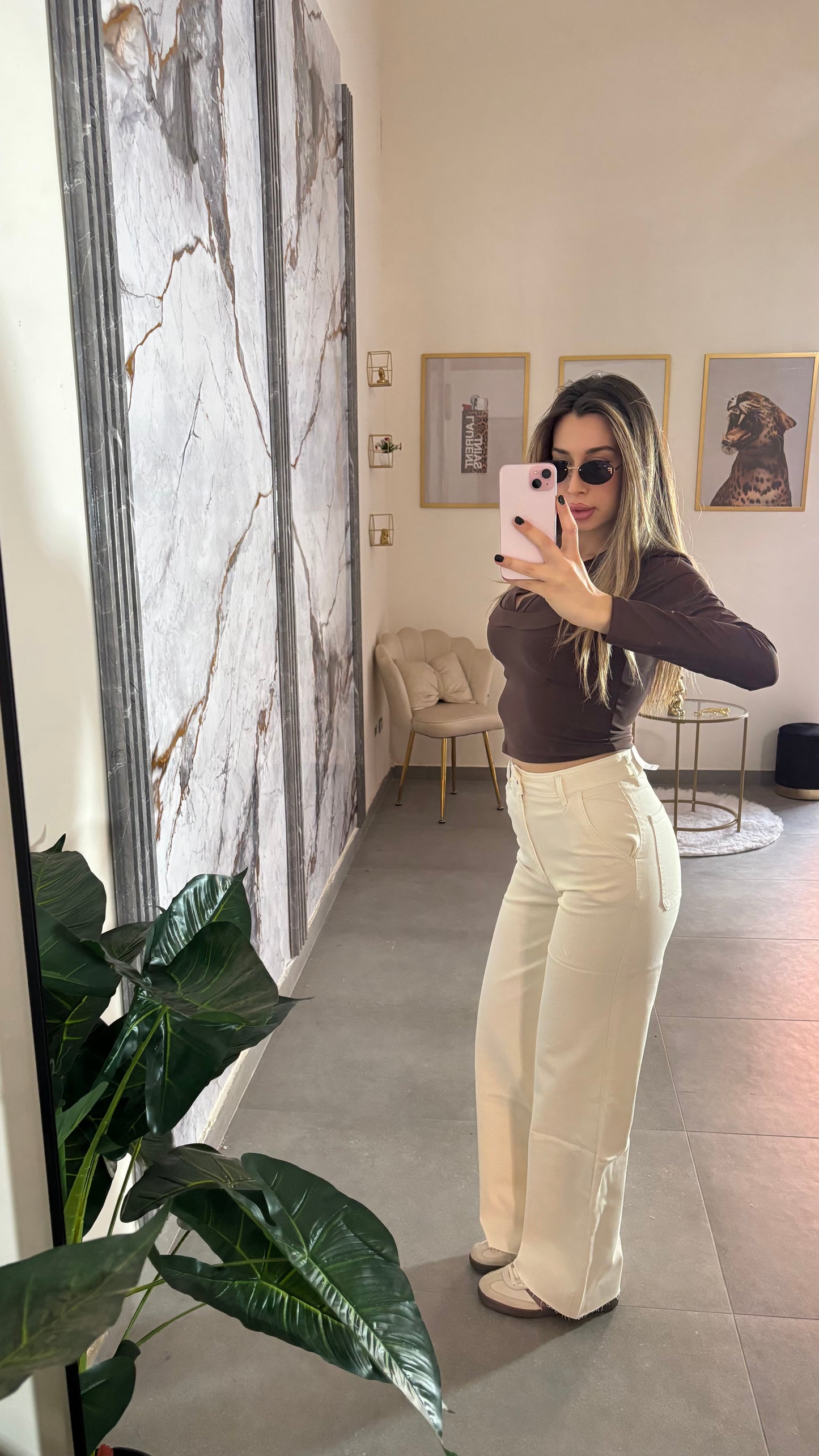 Jeans panna