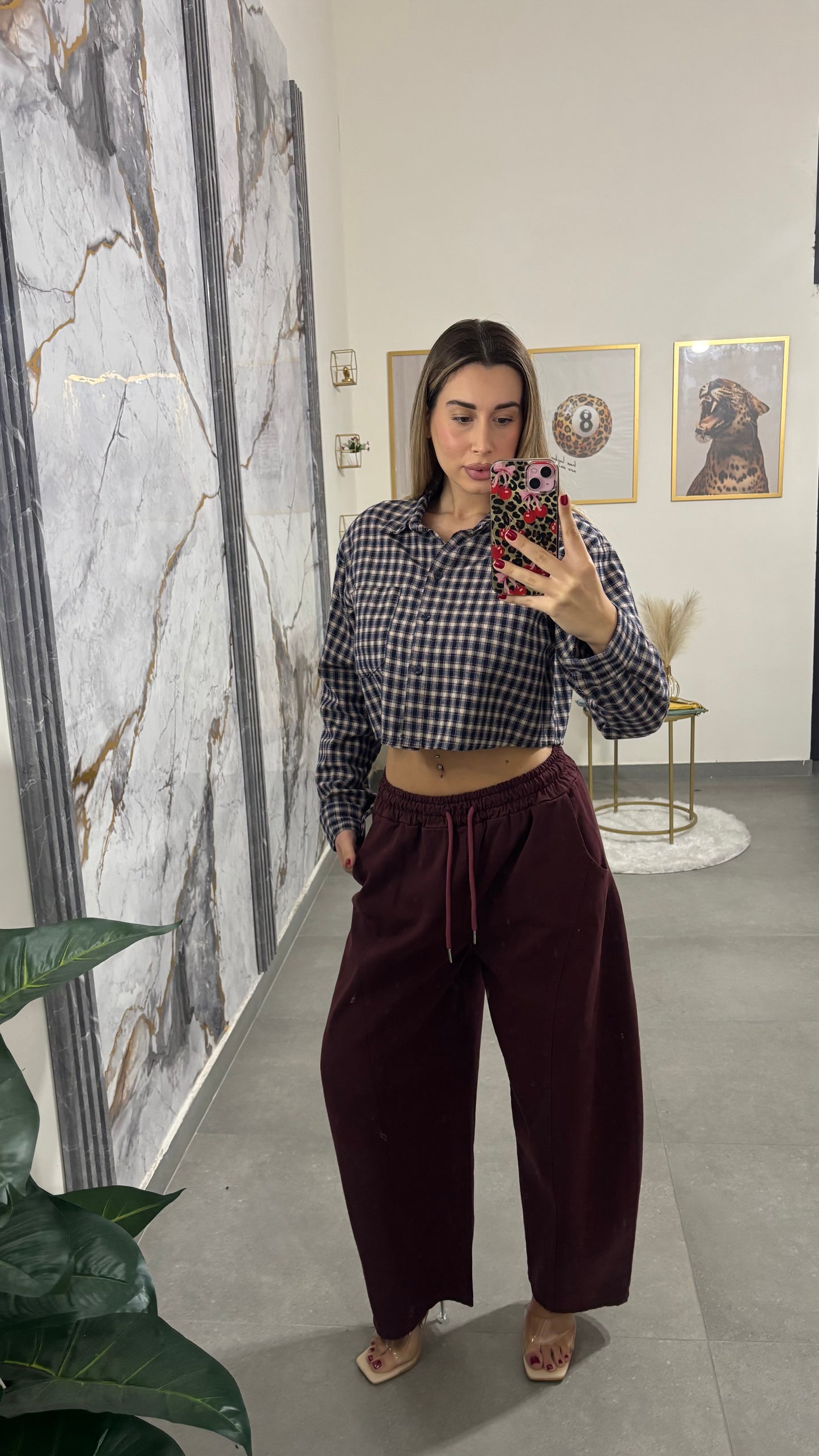 Pantalone ballon bordeaux