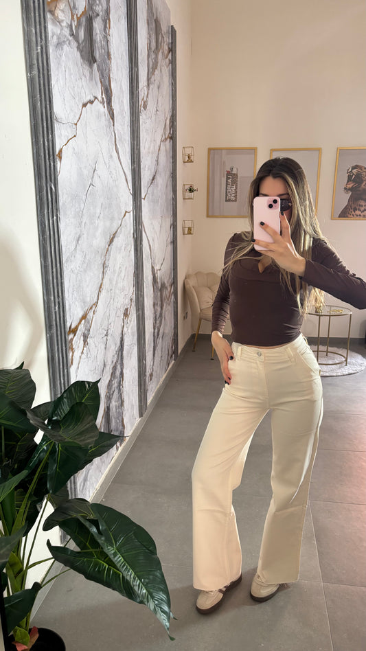 Jeans panna