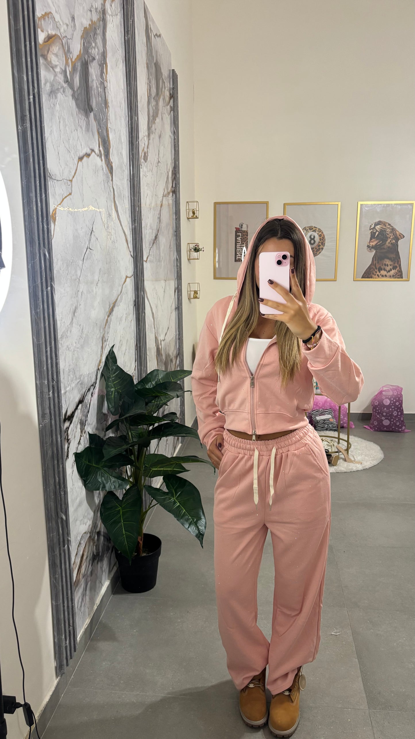 Tuta Shine rosa