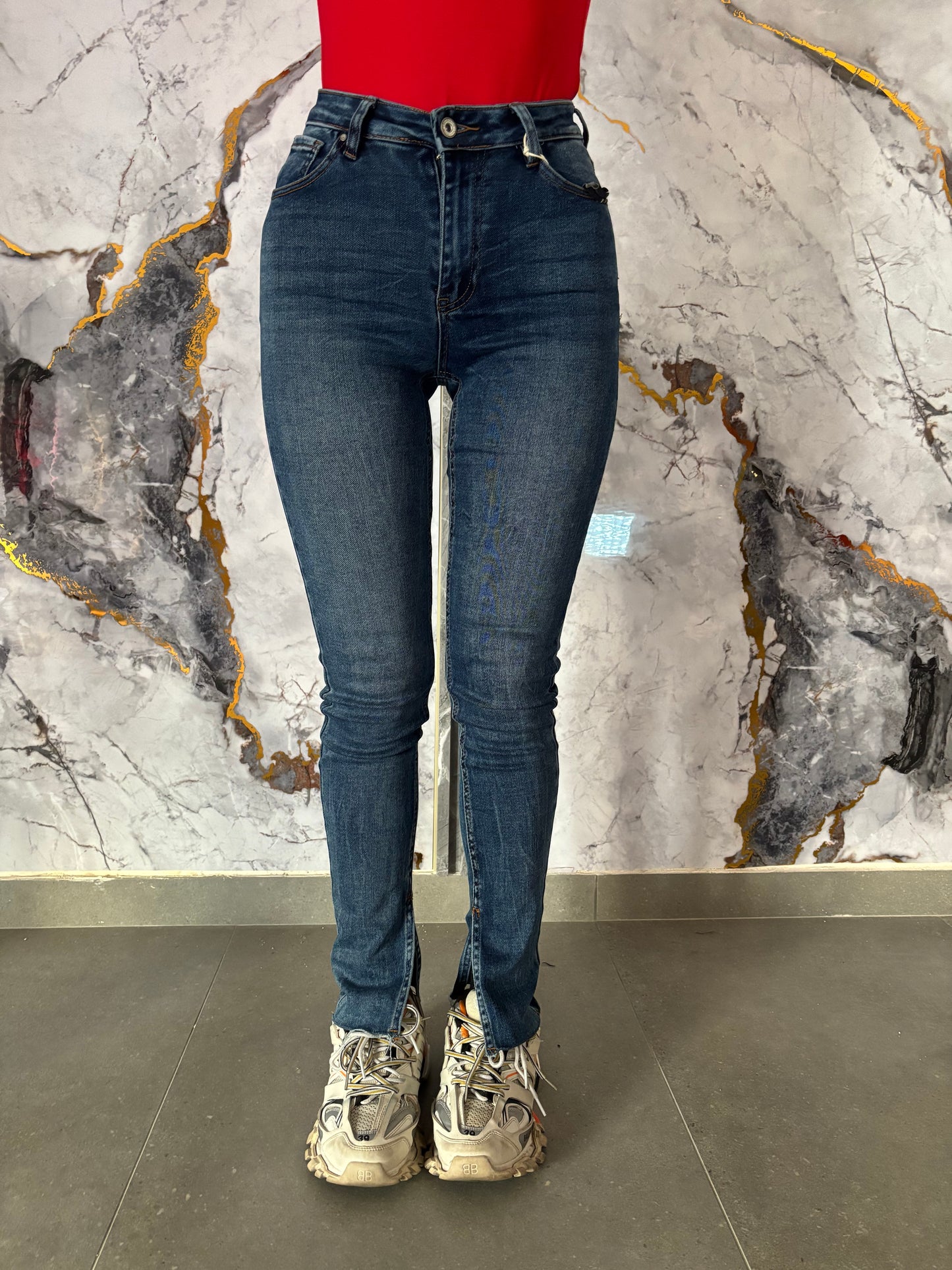Jeans skinny alta vita