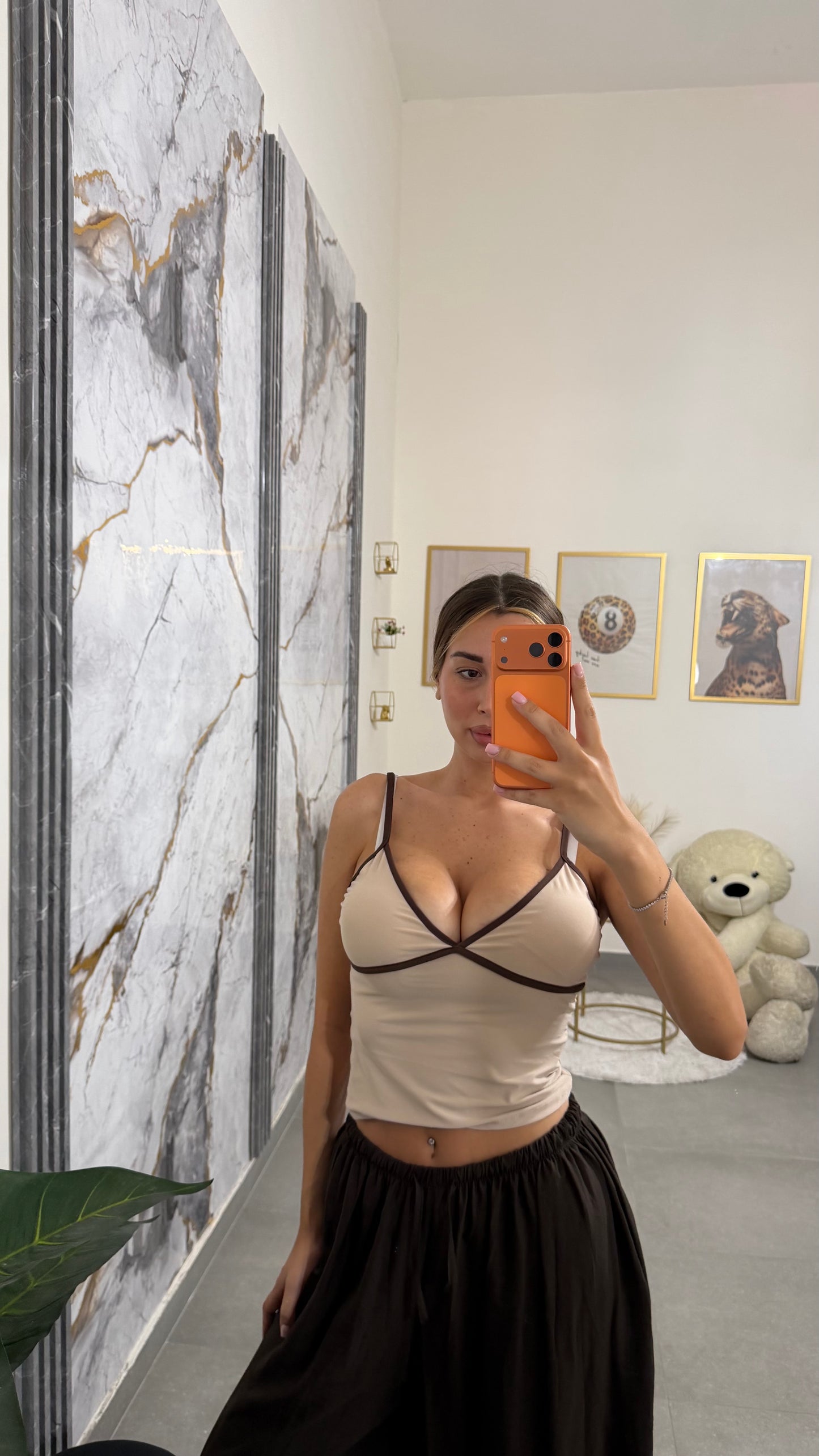 Canotta beige