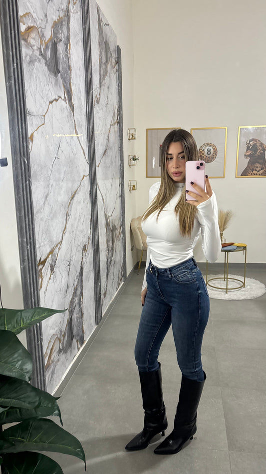 Jeans skinny alta vita