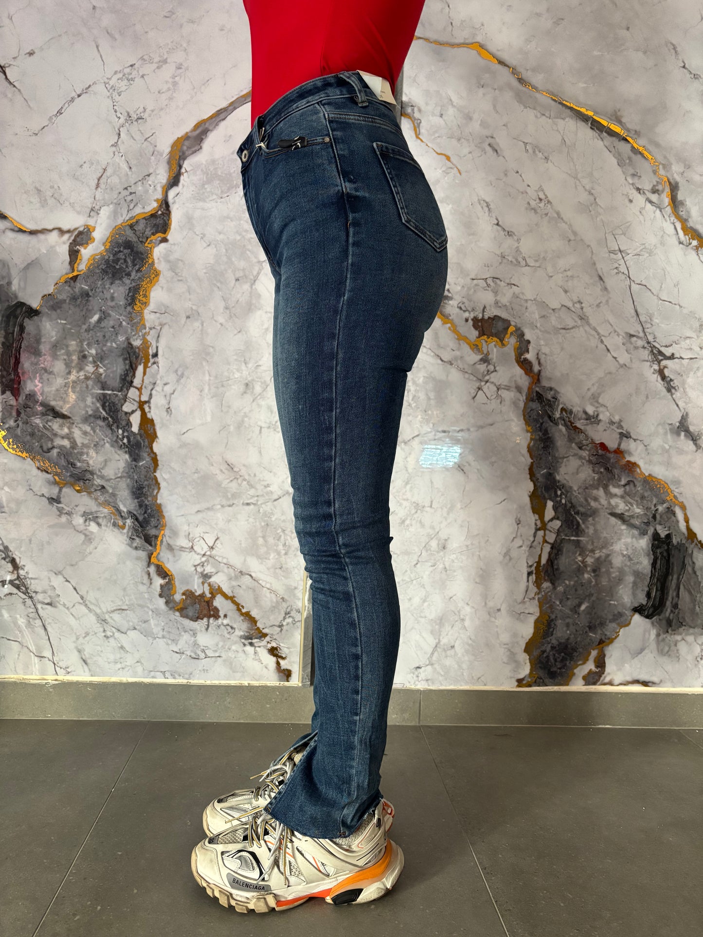 Jeans skinny alta vita