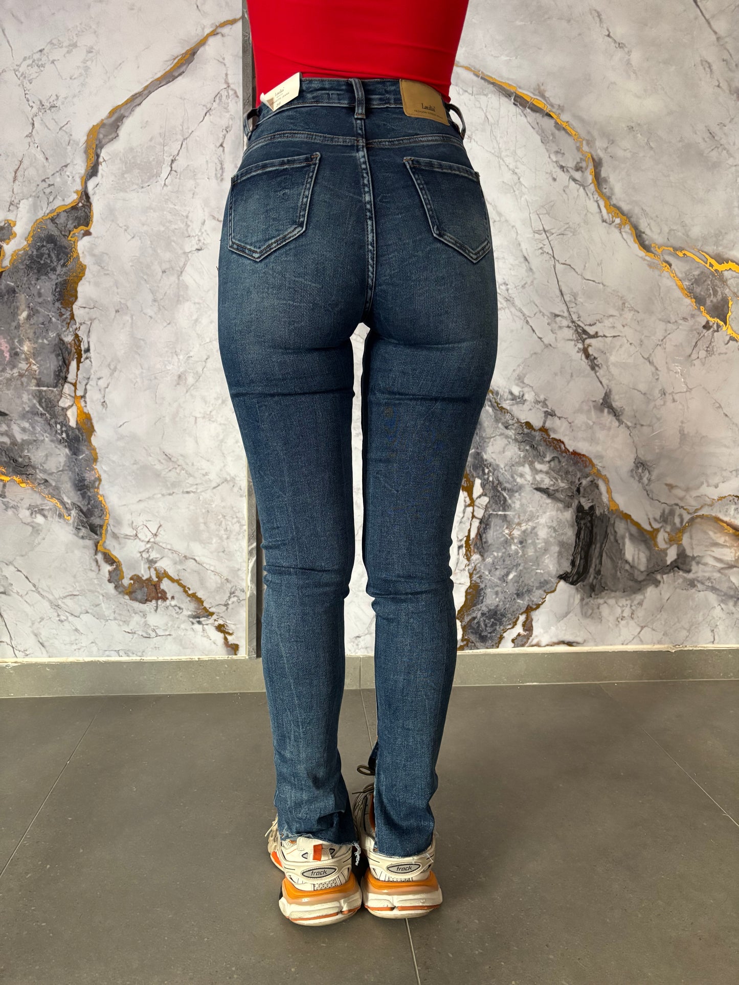 Jeans skinny alta vita