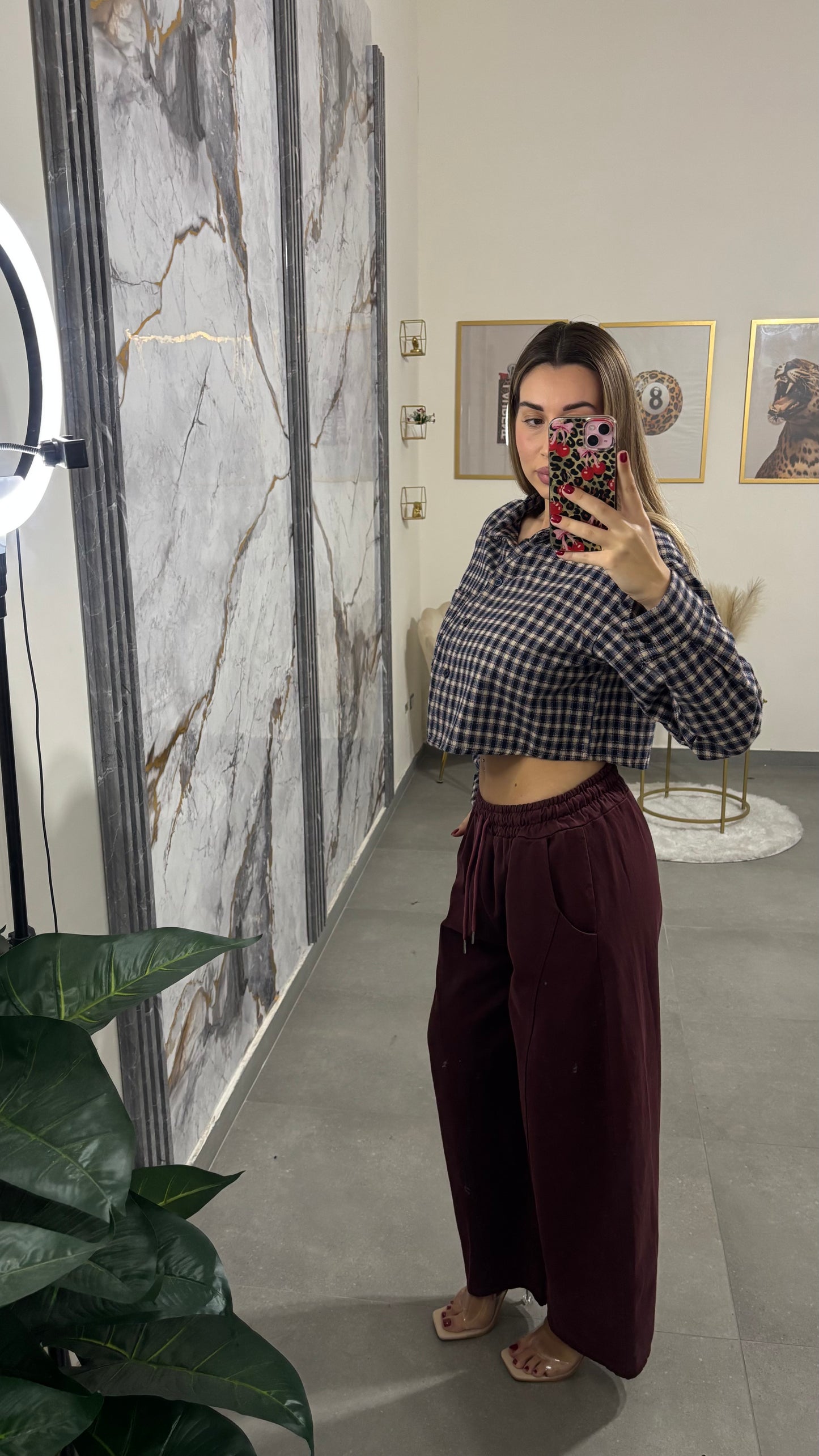 Pantalone ballon bordeaux