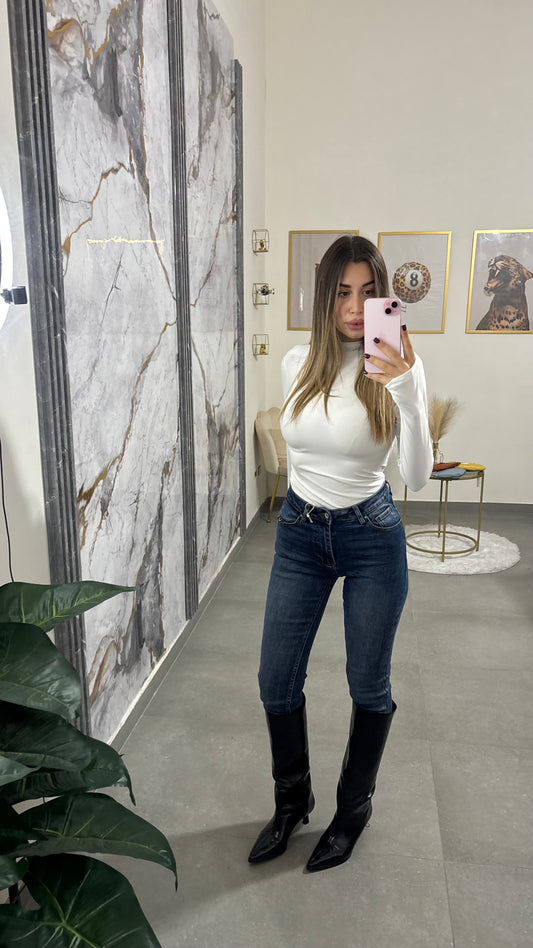 Jeans skinny alta vita