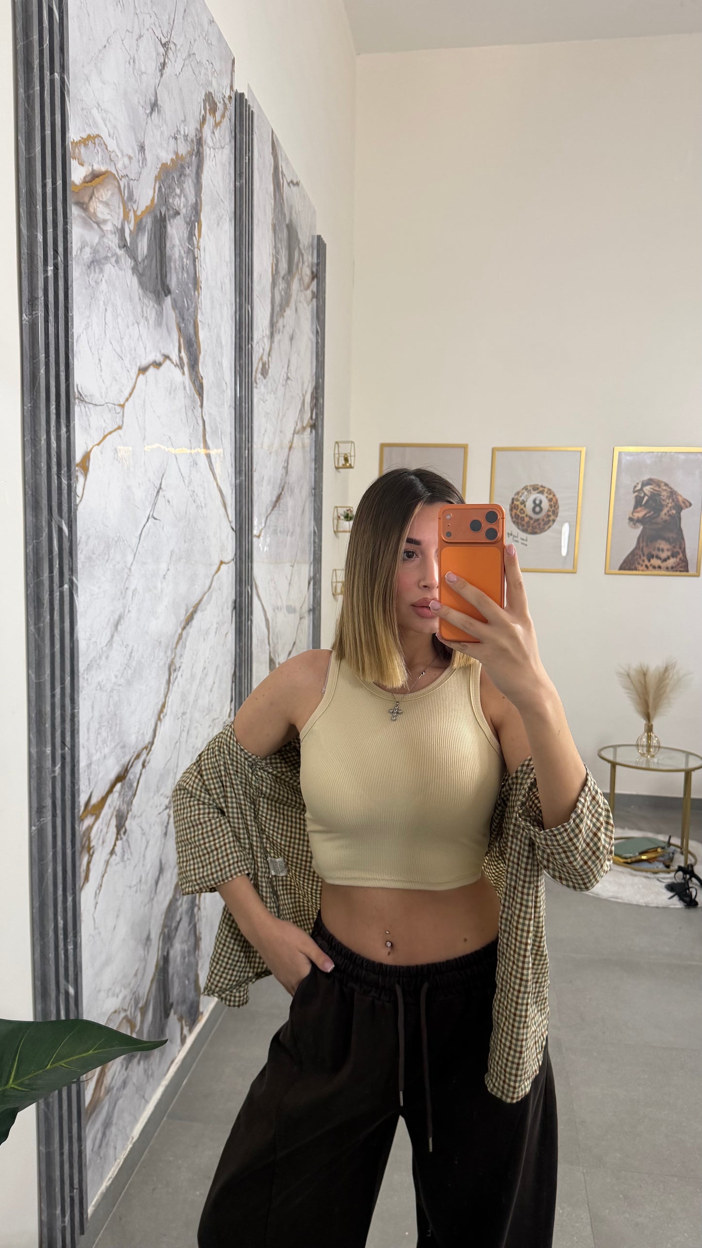 Canotta beige