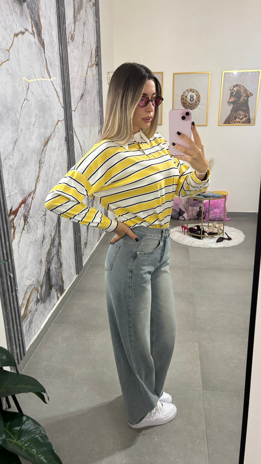 Maglia righe colletto