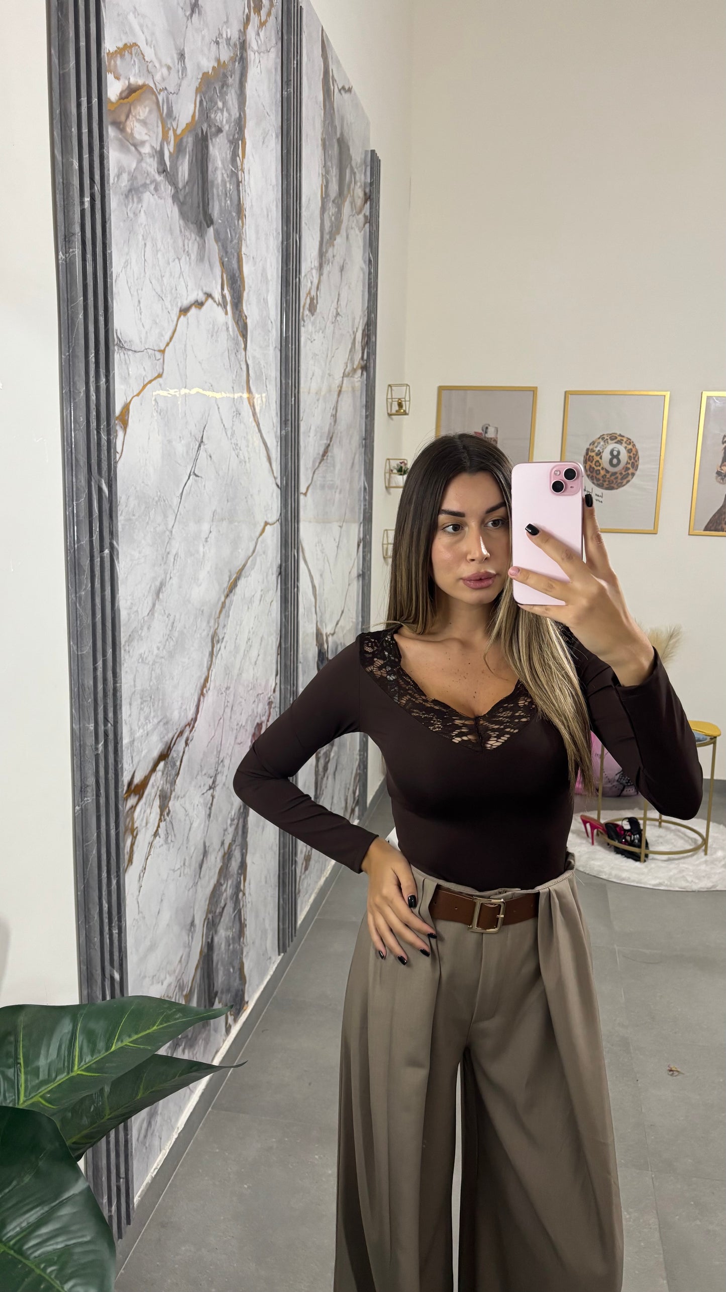 Shirt in pizzo