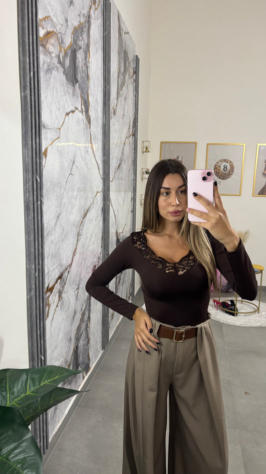 Shirt in pizzo