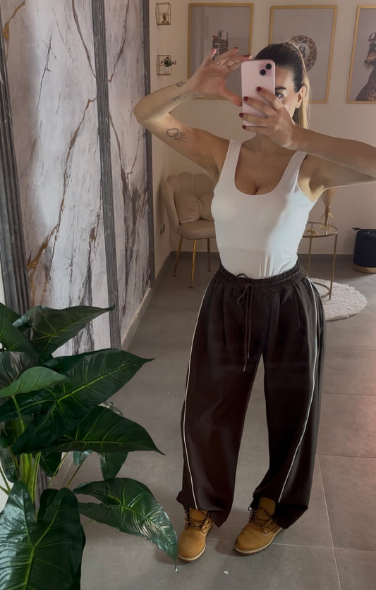 Pants ballon marrone